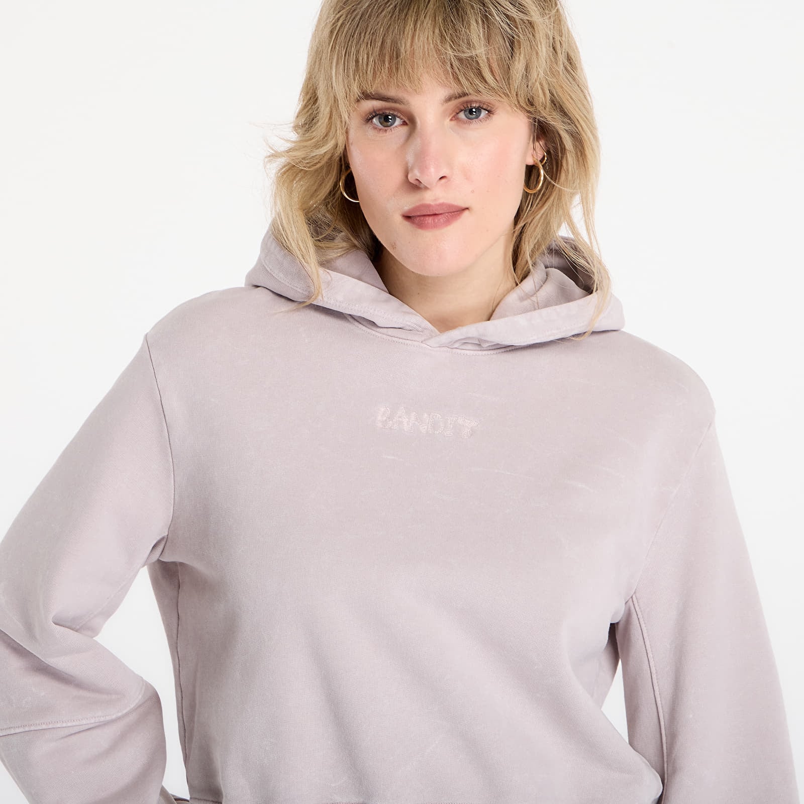 Hoodies and sweatshirts  BANDIT Cotton Fleece Cropped Hoodie Ash