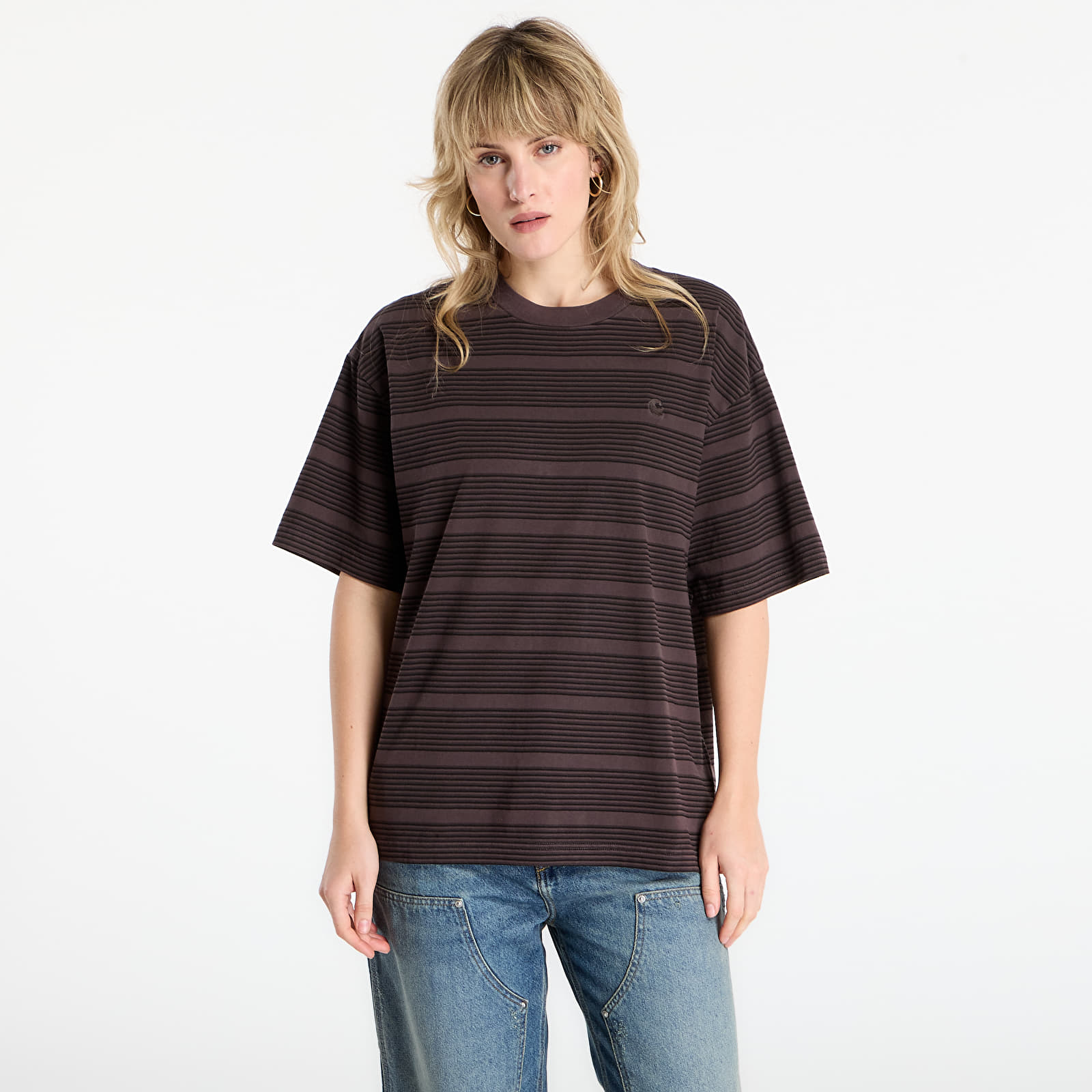 Ανδρικά μπλουζάκια Carhartt WIP S/S Hanson T-Shirt UNISEX Hanson Stripe/ Palisander