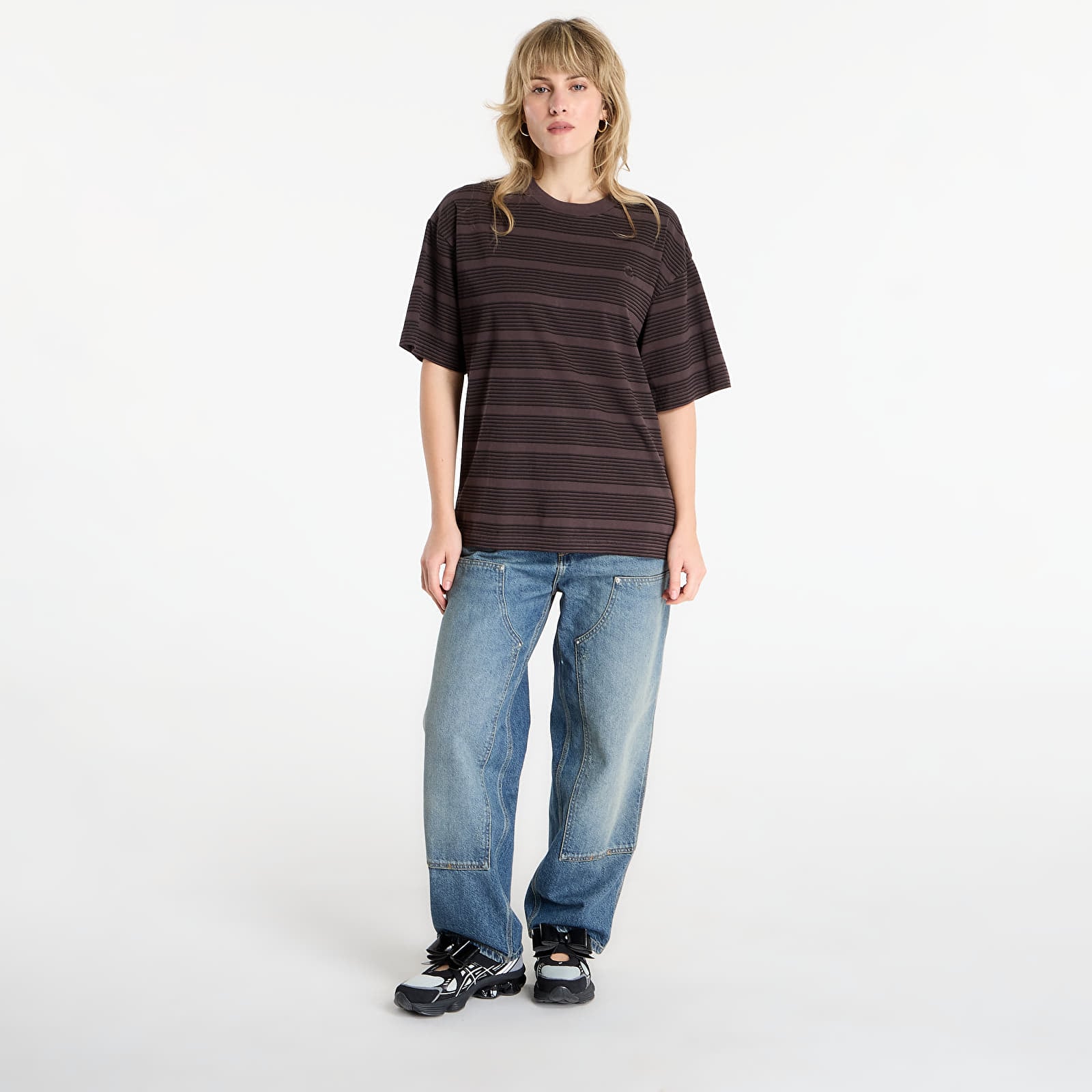 Ανδρικά μπλουζάκια Carhartt WIP S/S Hanson T-Shirt UNISEX Hanson Stripe/ Palisander