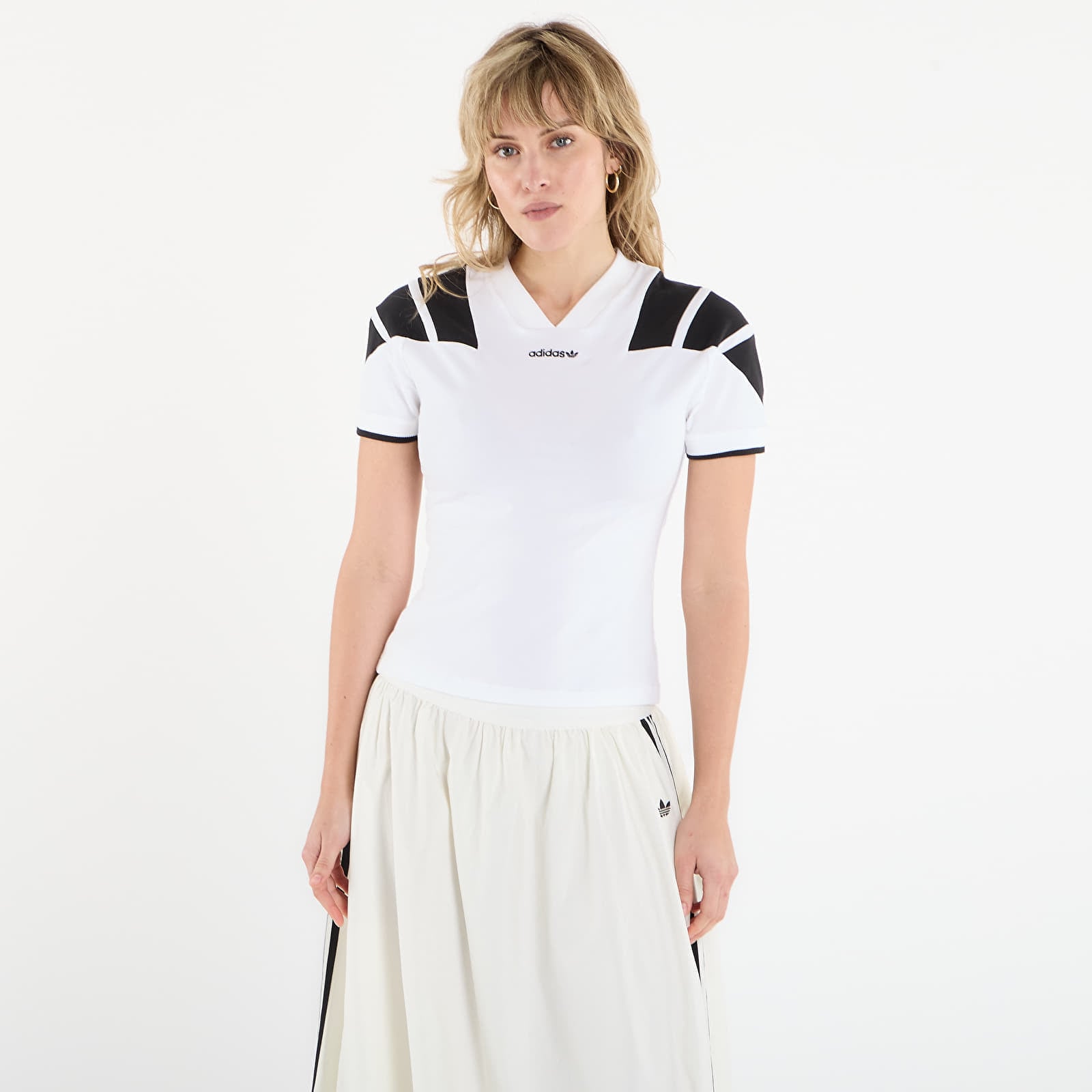 Tricou adidas Blckd Ss T White L