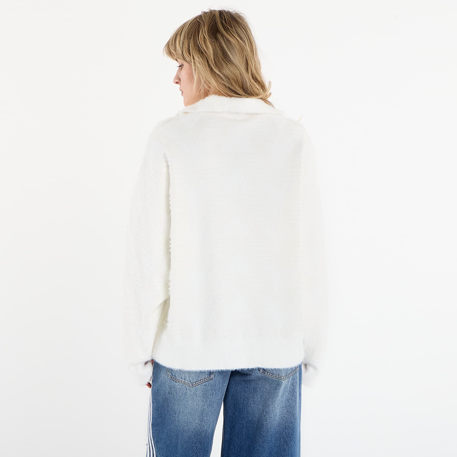 Pleteni puloverji  adidas Knit Hz Off White