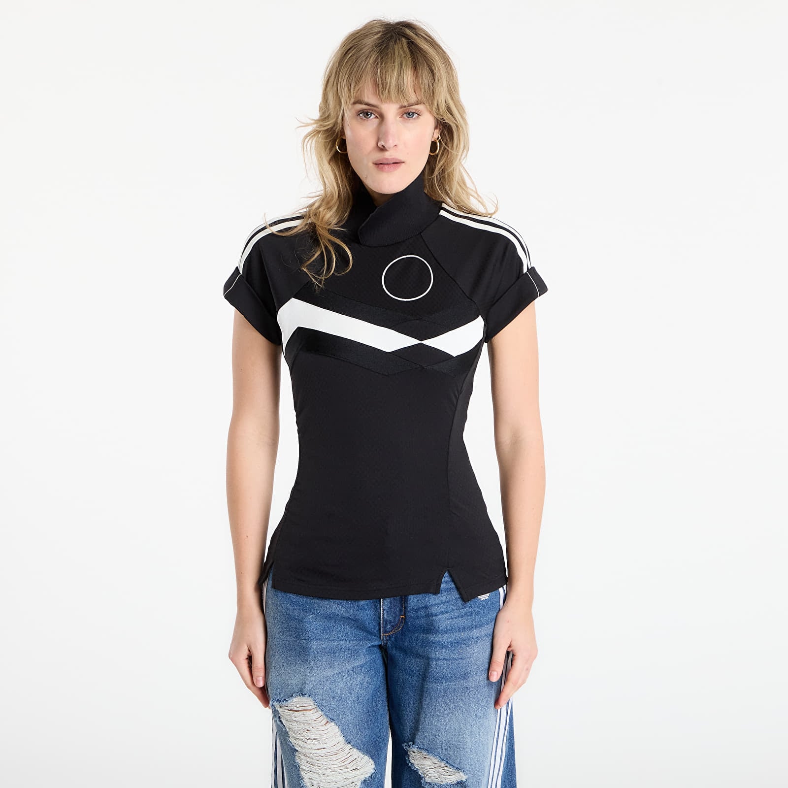 Majice T-shirt adidas Re-Con Top Black/ Off White