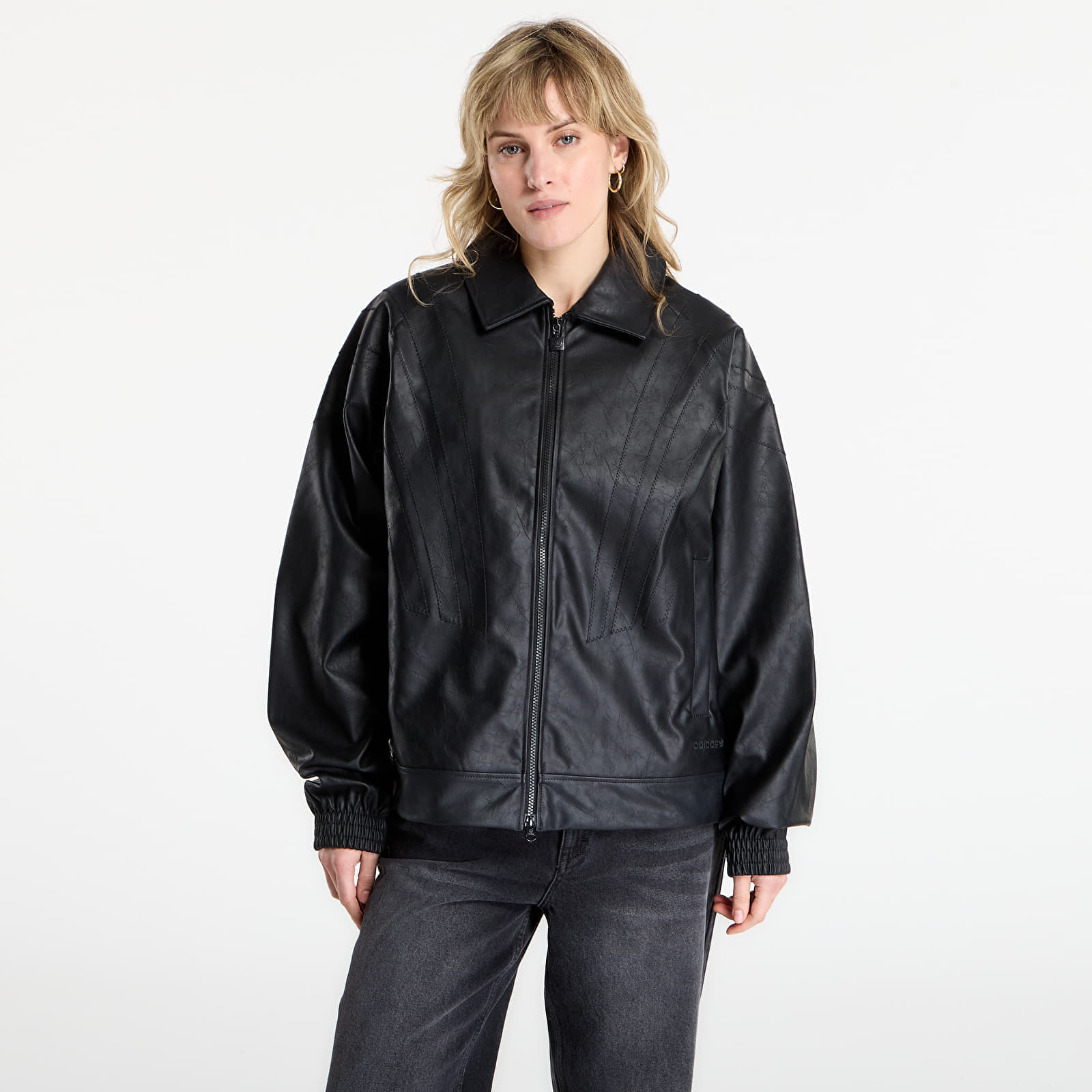 Jachetă adidas Pleather Jacket Black XS