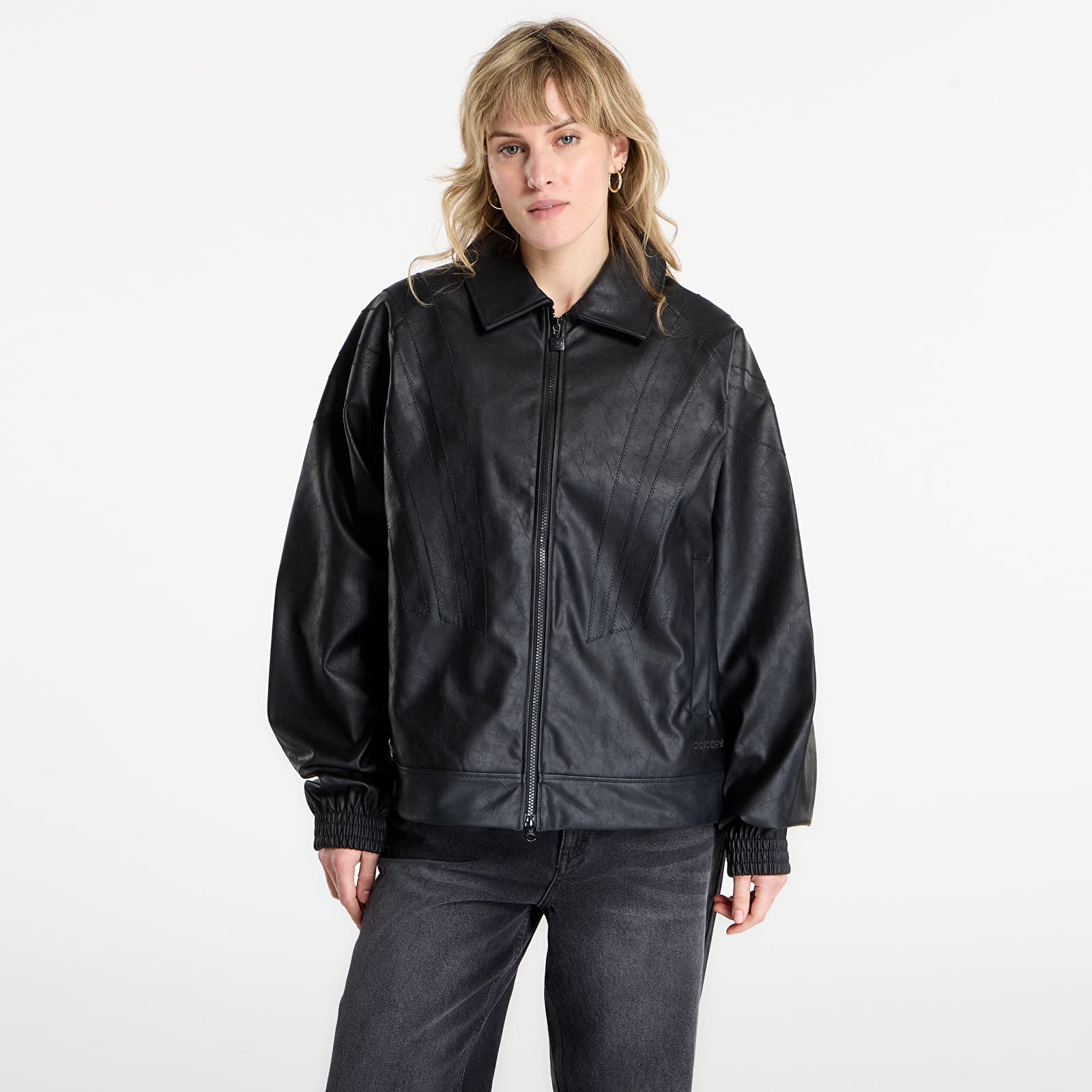 Jakne adidas Pleather Jkt Black