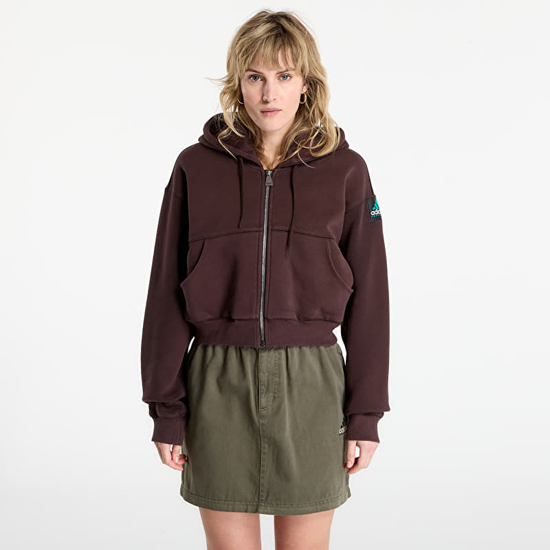 Sweatshirt adidas Equipment Cropped Hoodie Aurora Coffee