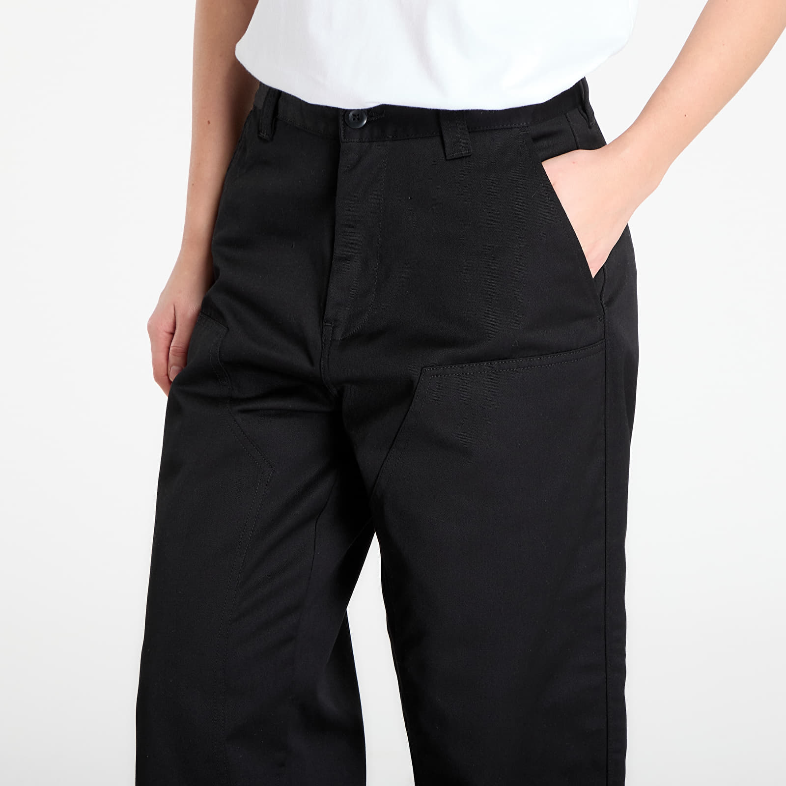 Hlače Carhartt WIP Brady Double Knee Chino Pant Black