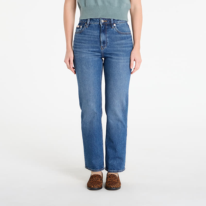 Jeans Calvin Klein Jeans High Rise Straight Short Jeans Blue