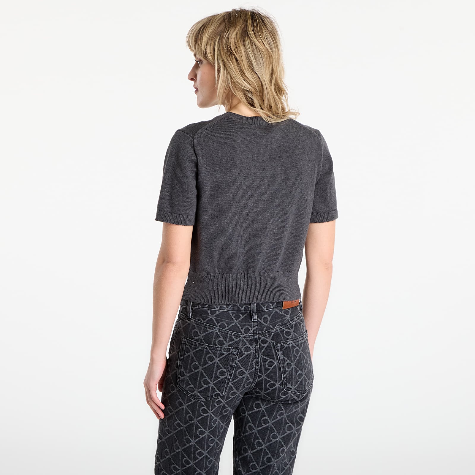 Sweaters Calvin Klein Jeans Chunky Cotton Graphic Sweater Grey