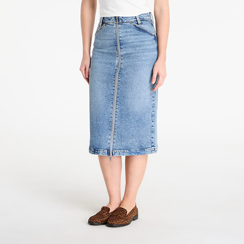 Gonna Calvin Klein Jeans Denim Zip Front Skirt Blue