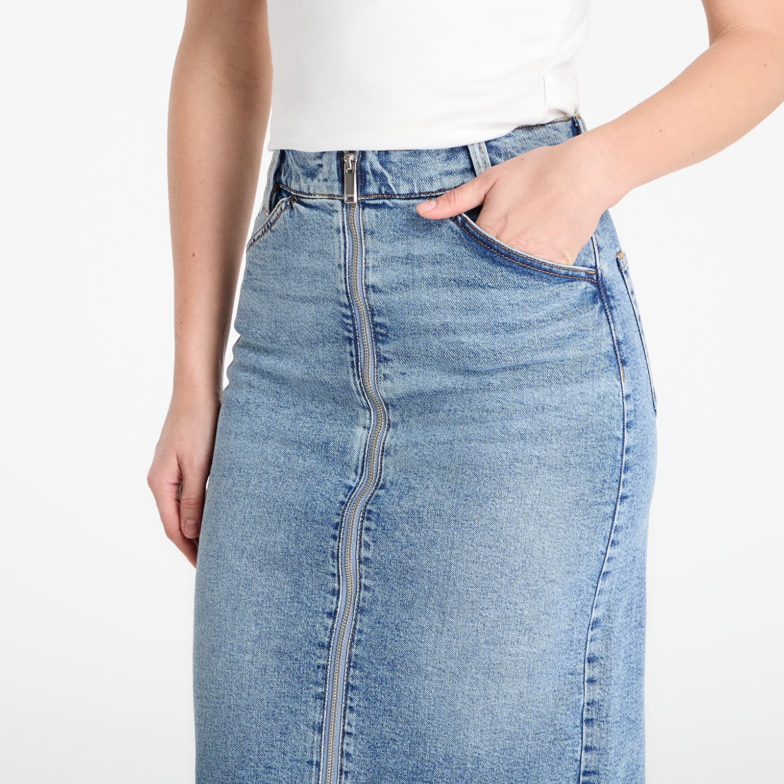 Röcke Calvin Klein Jeans Denim Zip Front Skirt Blue
