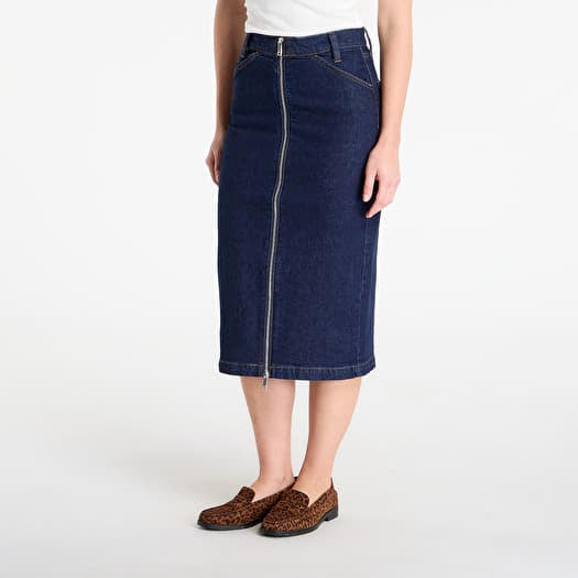 Spódnica Calvin Klein Jeans Denim Zip Front Skirt Blue