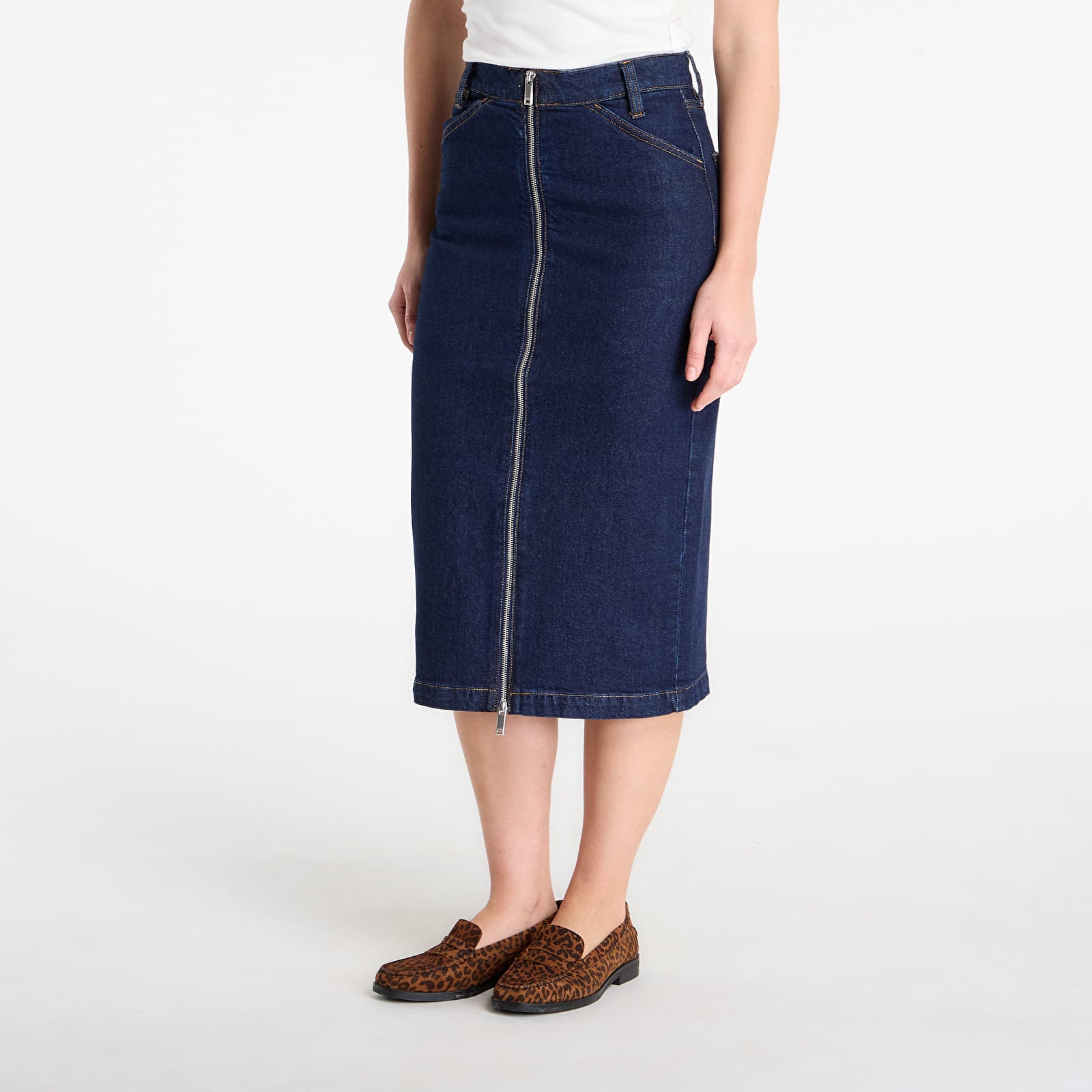Röcke Calvin Klein Jeans Denim Zip Front Skirt Blue