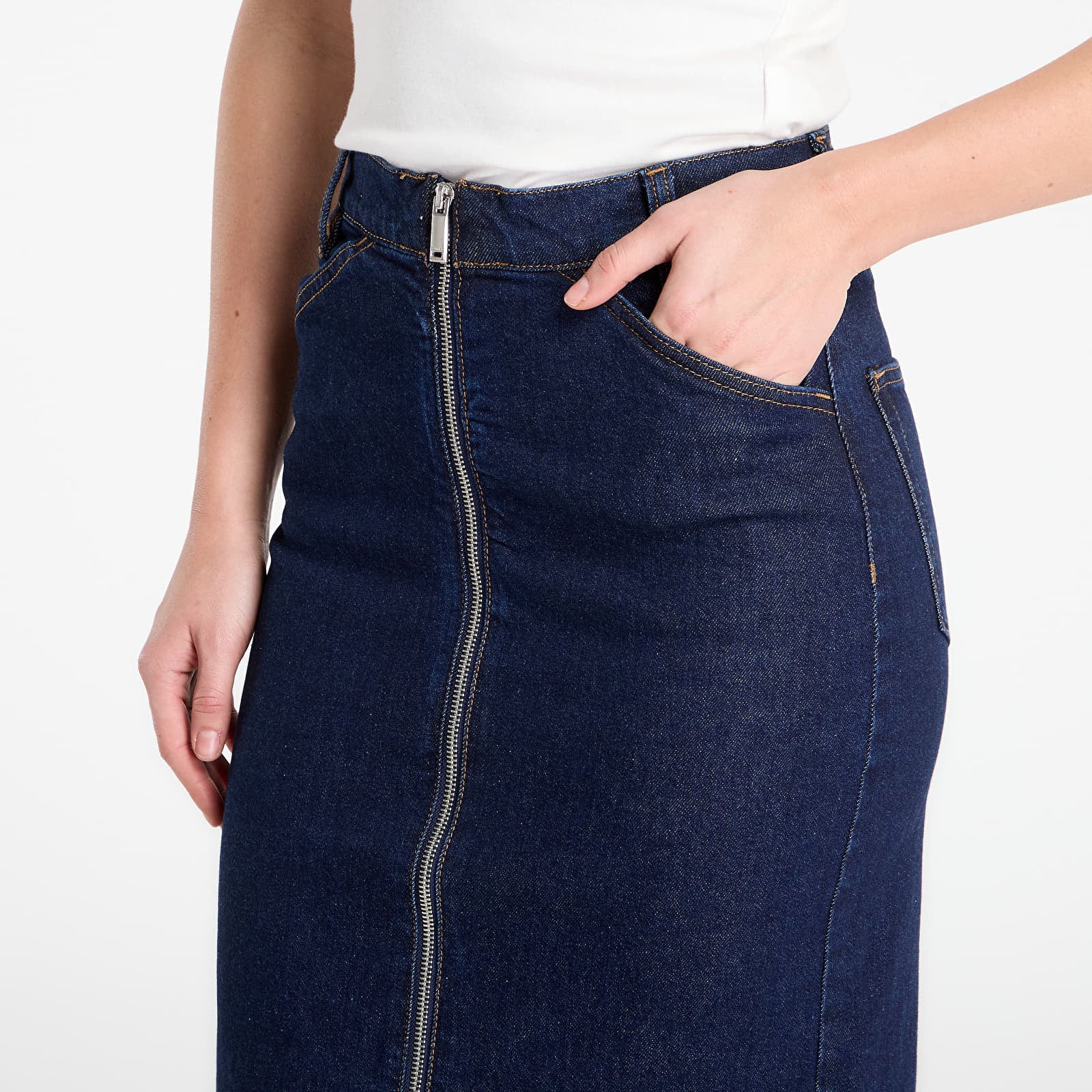 Röcke Calvin Klein Jeans Denim Zip Front Skirt Blue