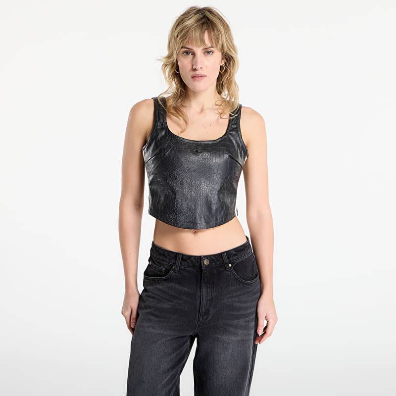 Top adidas Pleather Corset Black