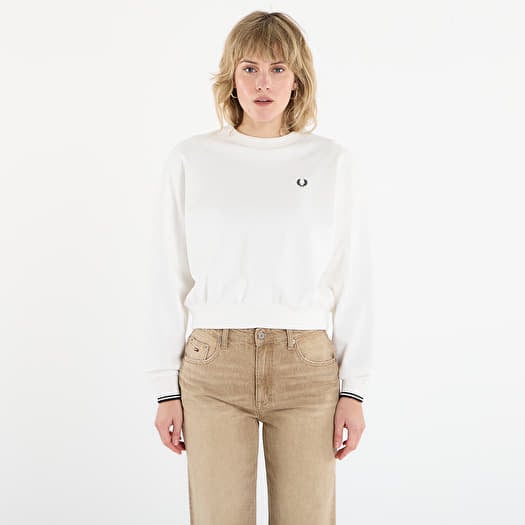 Kampsun FRED PERRY Tipped Sweatshirt Snow White