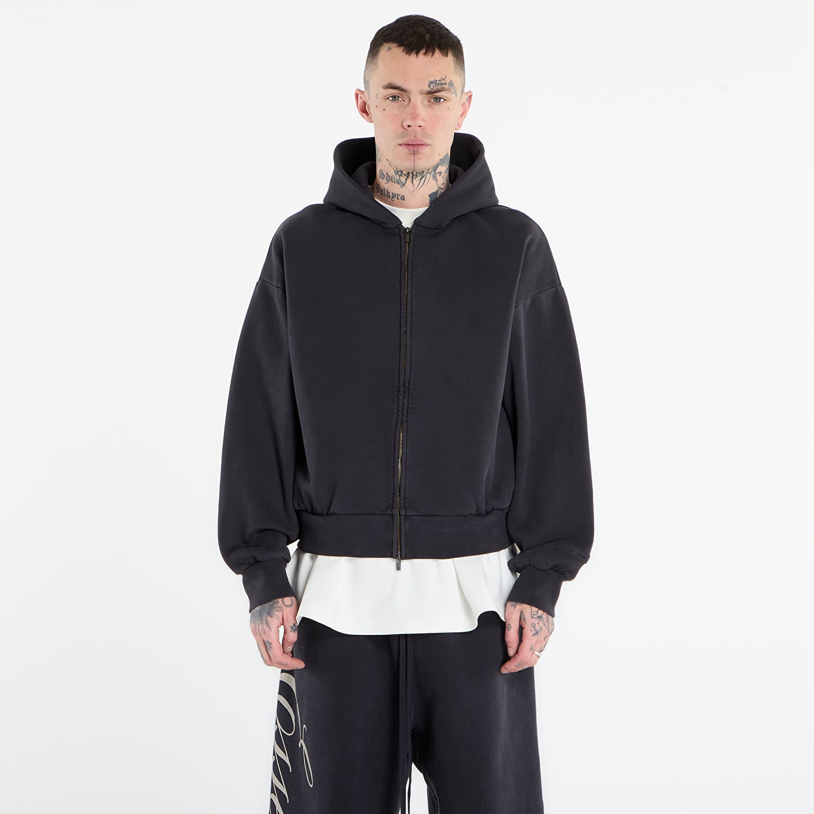 Sweatshirt Fear of God Essentials Classic Full Zip Hoodie Vintage Black M
