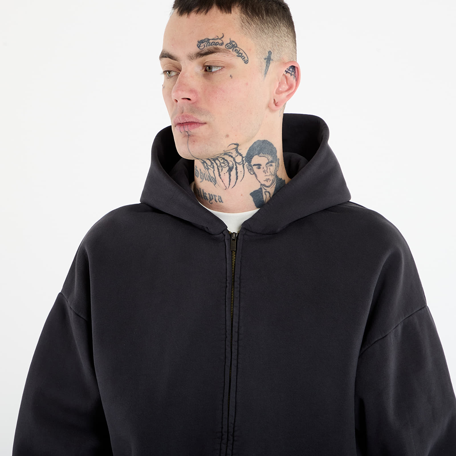 Hanorace Fear of God Essentials Classic Full Zip Hoodie Vintage Black