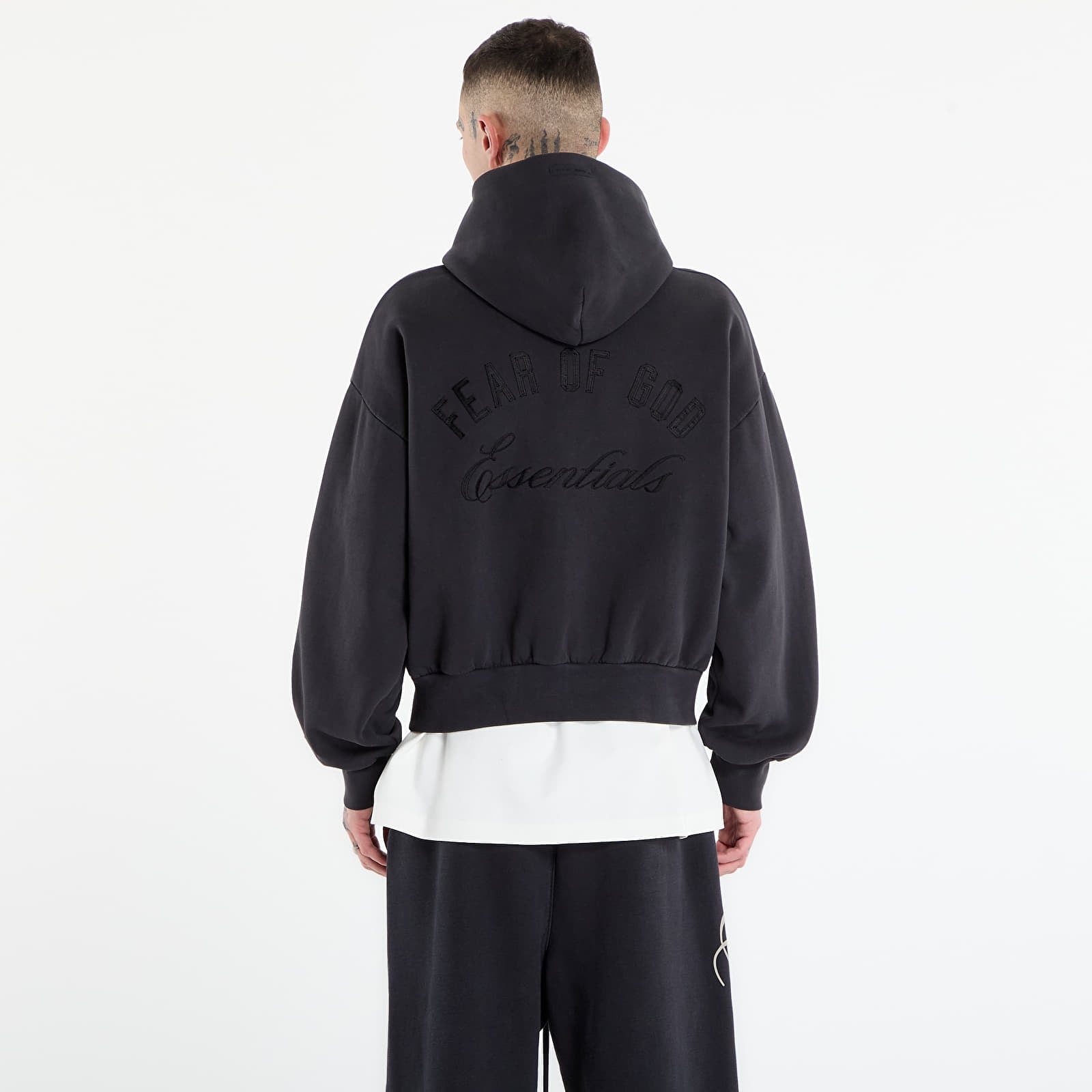 Hanorace Fear of God Essentials Classic Full Zip Hoodie Vintage Black