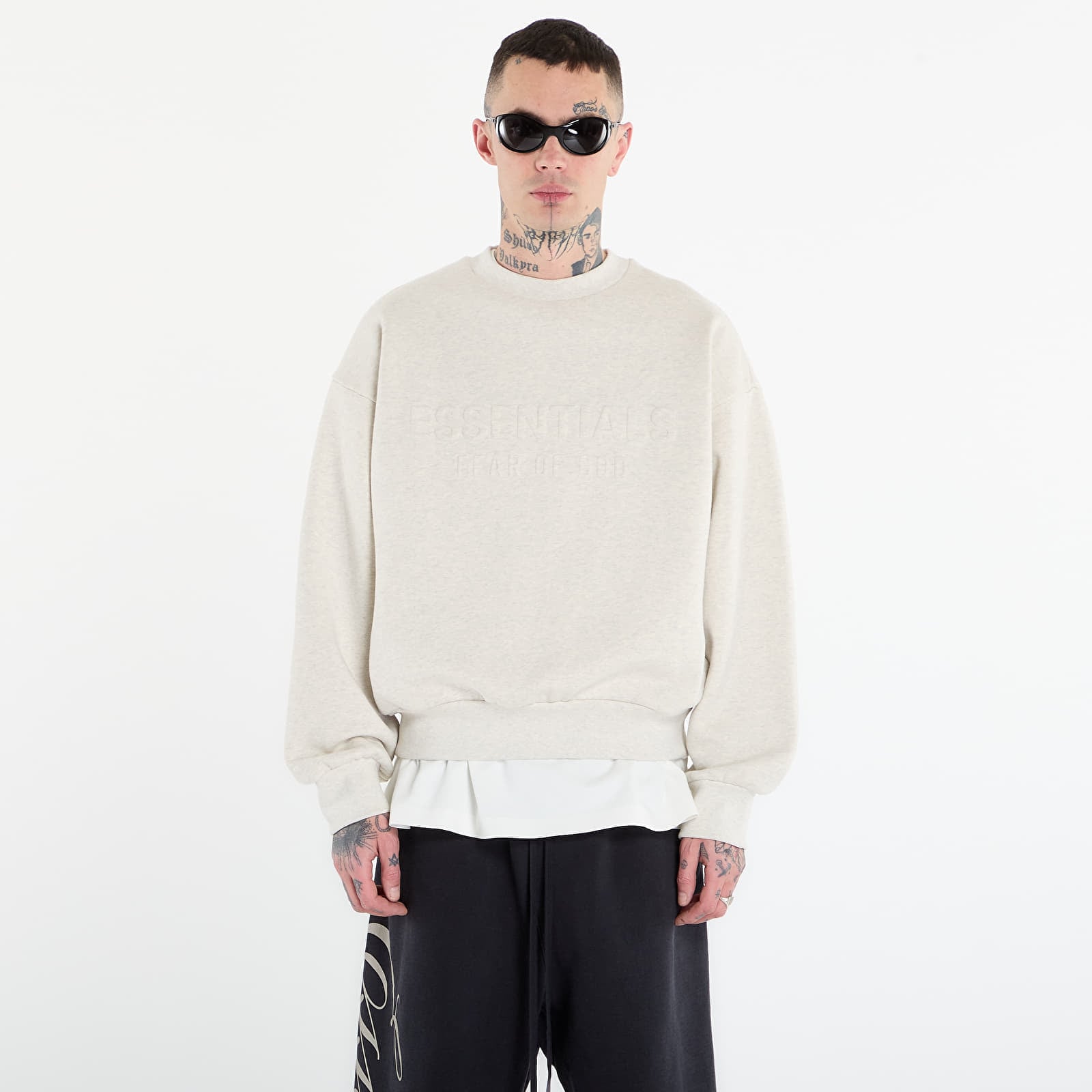 Sweatshirt Fear of God Essentials Classic Crewneck Sweatshirt Oatmeal Heather L