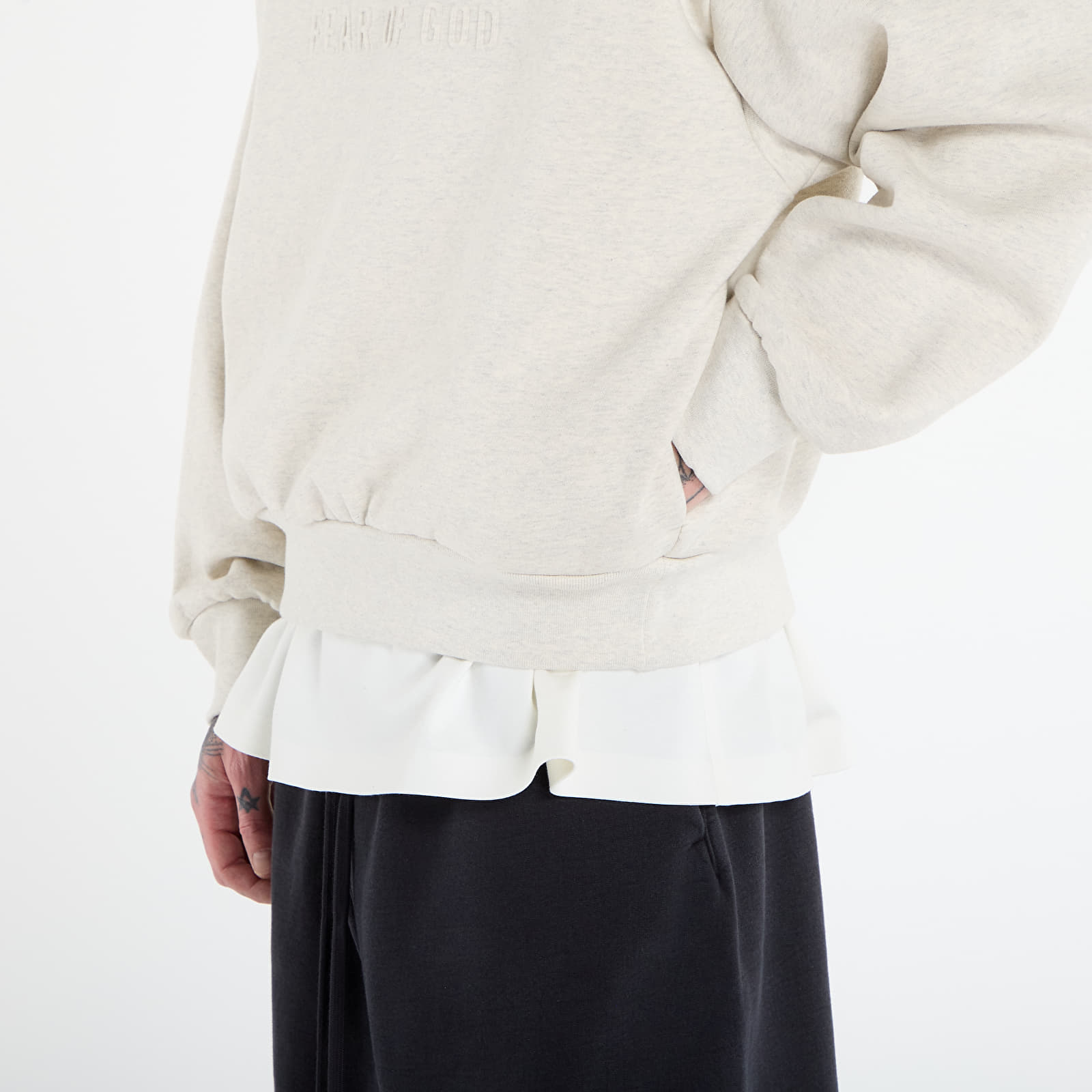 Hanorace Fear of God Essentials Classic Crewneck Sweatshirt Oatmeal Heather