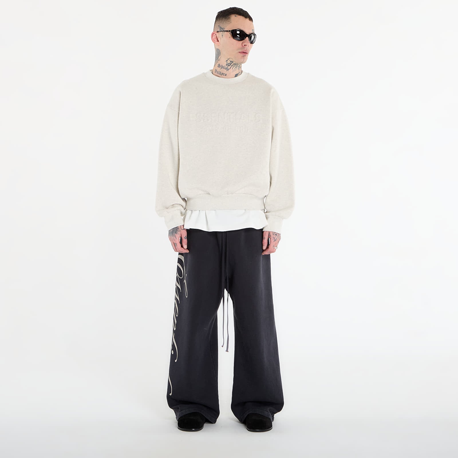 Hanorace Fear of God Essentials Classic Crewneck Sweatshirt Oatmeal Heather