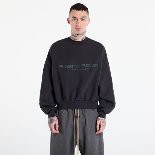 Sweatshirt Fear of God Essentials Cropped Relaxed Sweatshirt Vintage Black