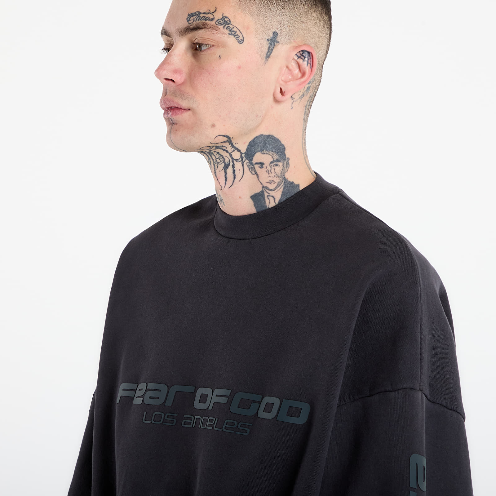 Hanorace Fear of God Essentials Cropped Relaxed Sweatshirt Vintage Black