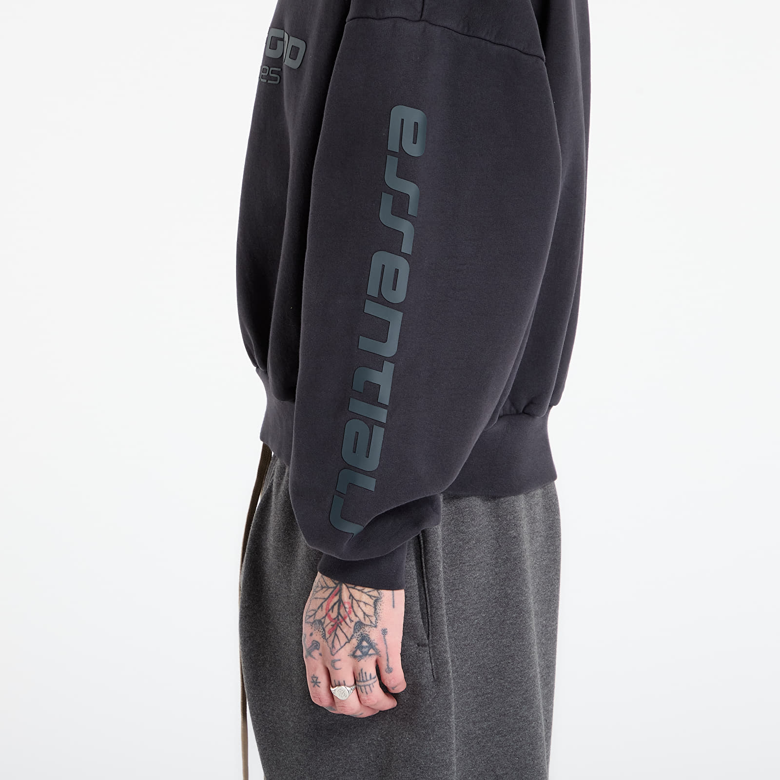 Hanorace Fear of God Essentials Cropped Relaxed Sweatshirt Vintage Black