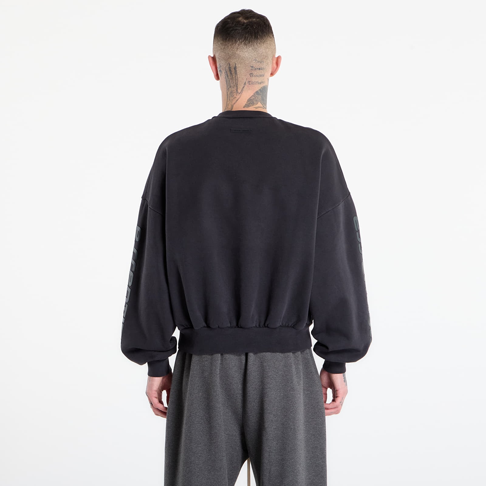 Hanorace Fear of God Essentials Cropped Relaxed Sweatshirt Vintage Black