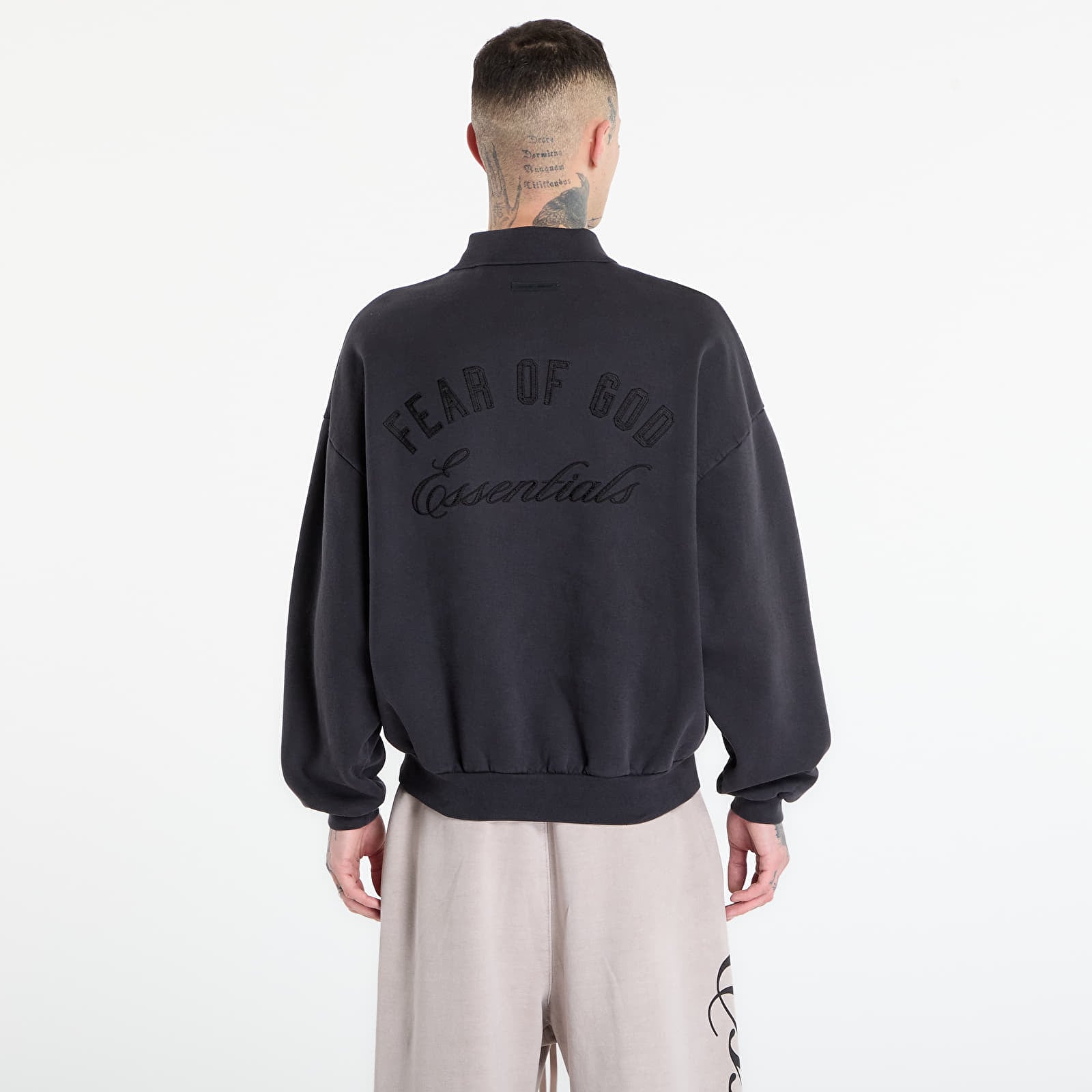 Hoodies and sweatshirts  Fear of God Essentials Classic Polo Sweatshirt Vintage Black