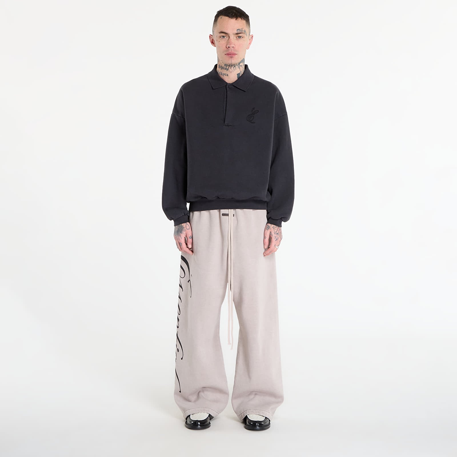 Hoodies and sweatshirts  Fear of God Essentials Classic Polo Sweatshirt Vintage Black