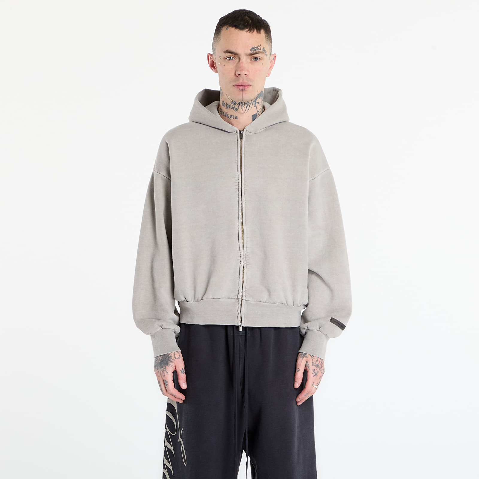 Sweatshirt Fear of God Essentials Classic Full Zip Hoodie Smoke Grey S