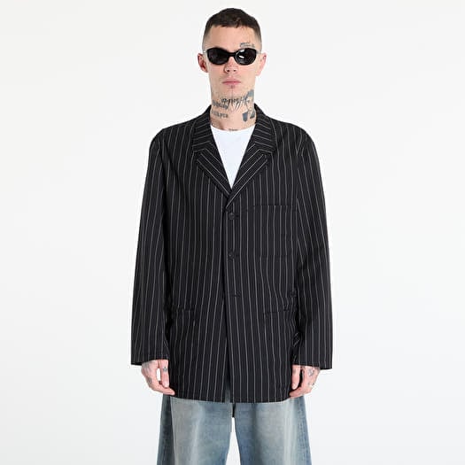 Μπουφάν Y-3 Pinstripe Refined Wool Chore Coat Black