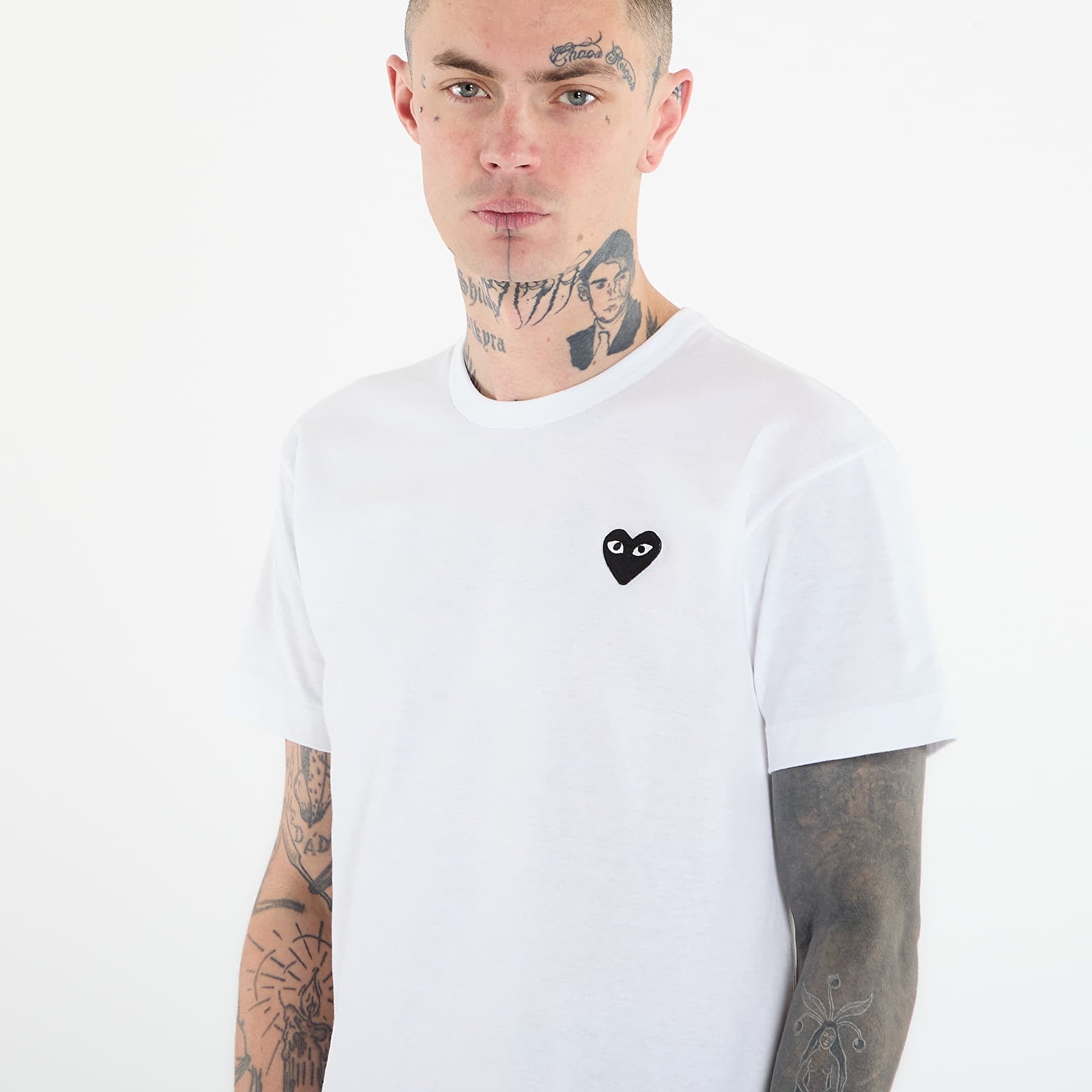 Tričká Comme des Garçons PLAY T-Shirt Black Knit UNISEX White