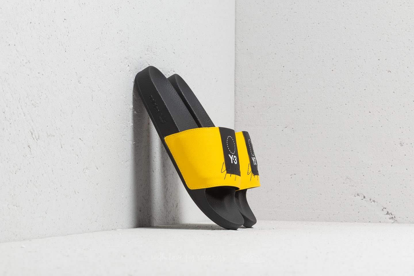 Herren Sneaker und Schuhe Y-3 Adilette Yellow/ Black/ Yellow