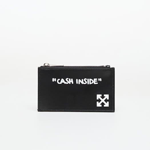 Novčanik Off-White Jitney Quote Zipped Card Case Black/ White