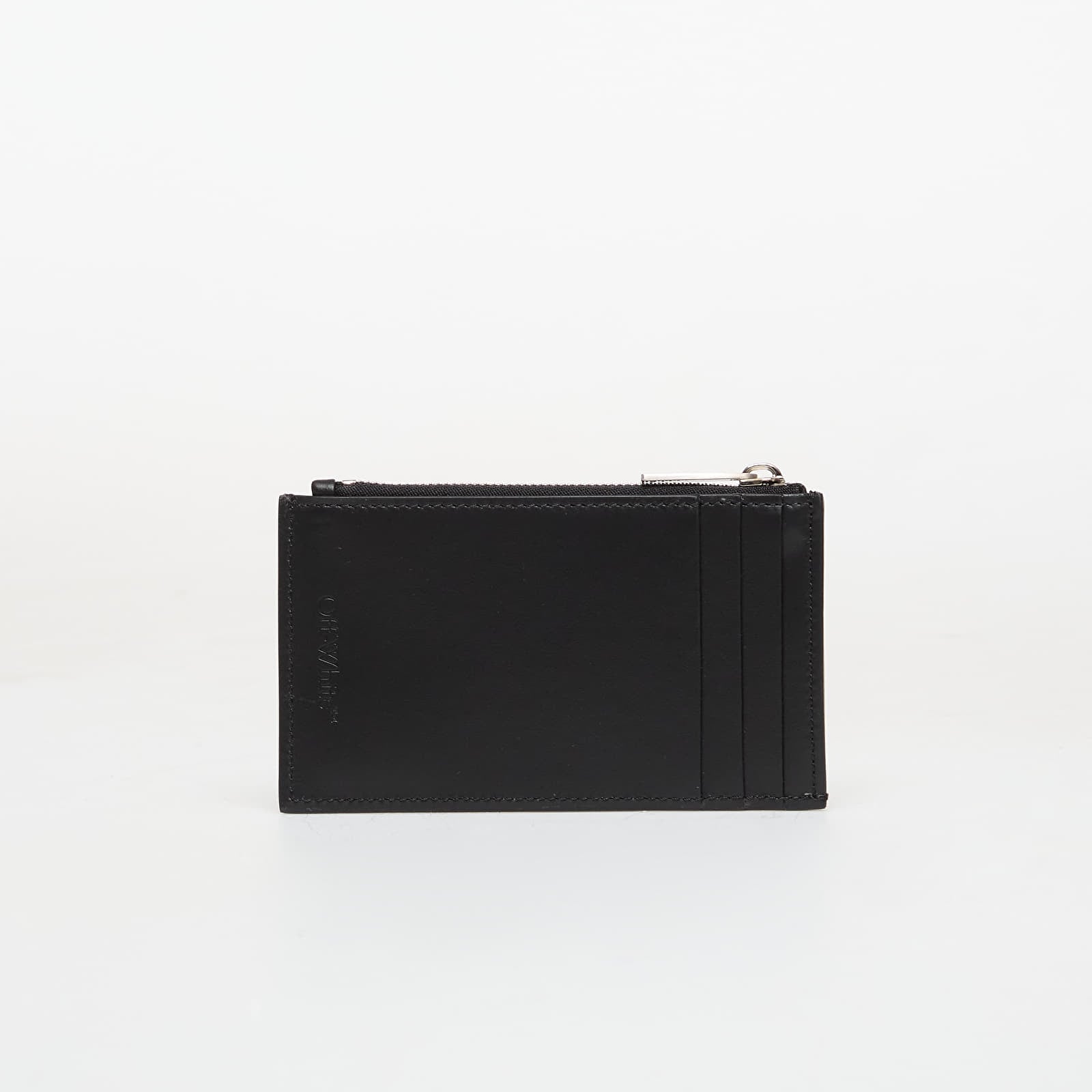 Lompakot Off-White Jitney Quote Zipped Card Case Black/ White