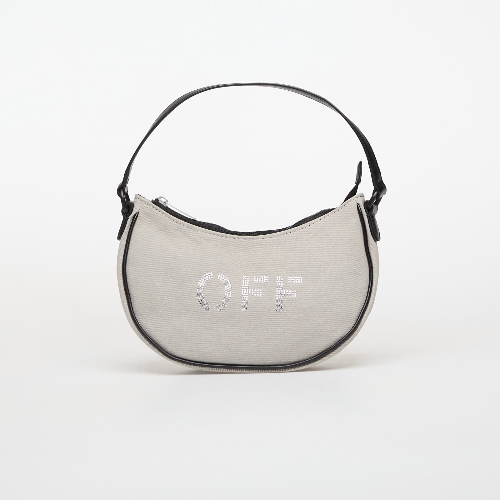 Vīriešu plecu somas OFF-WHITE KIDS Hobo Bag Light Grey/ Silver