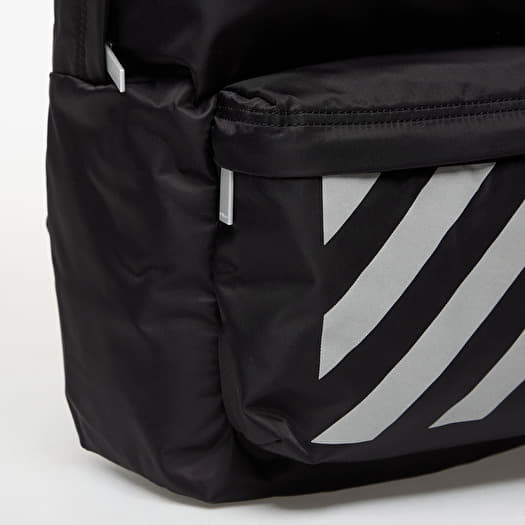 off-white ブラック ストライプリュック OFF-WHITE KIDS Reflective Logo Backpack Black/ Reflec | Footshop