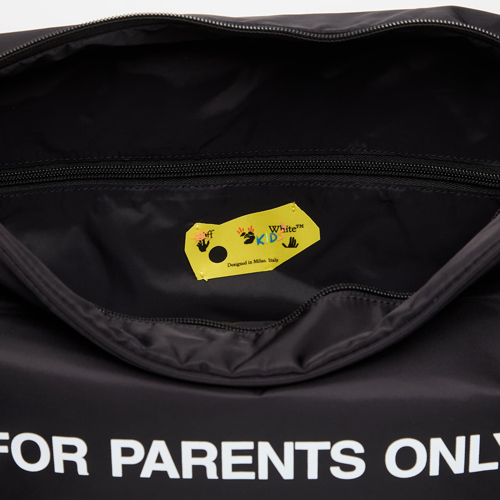 Vīriešu plecu somas OFF-WHITE KIDS For Parents Only Diaper Bag Black/ White
