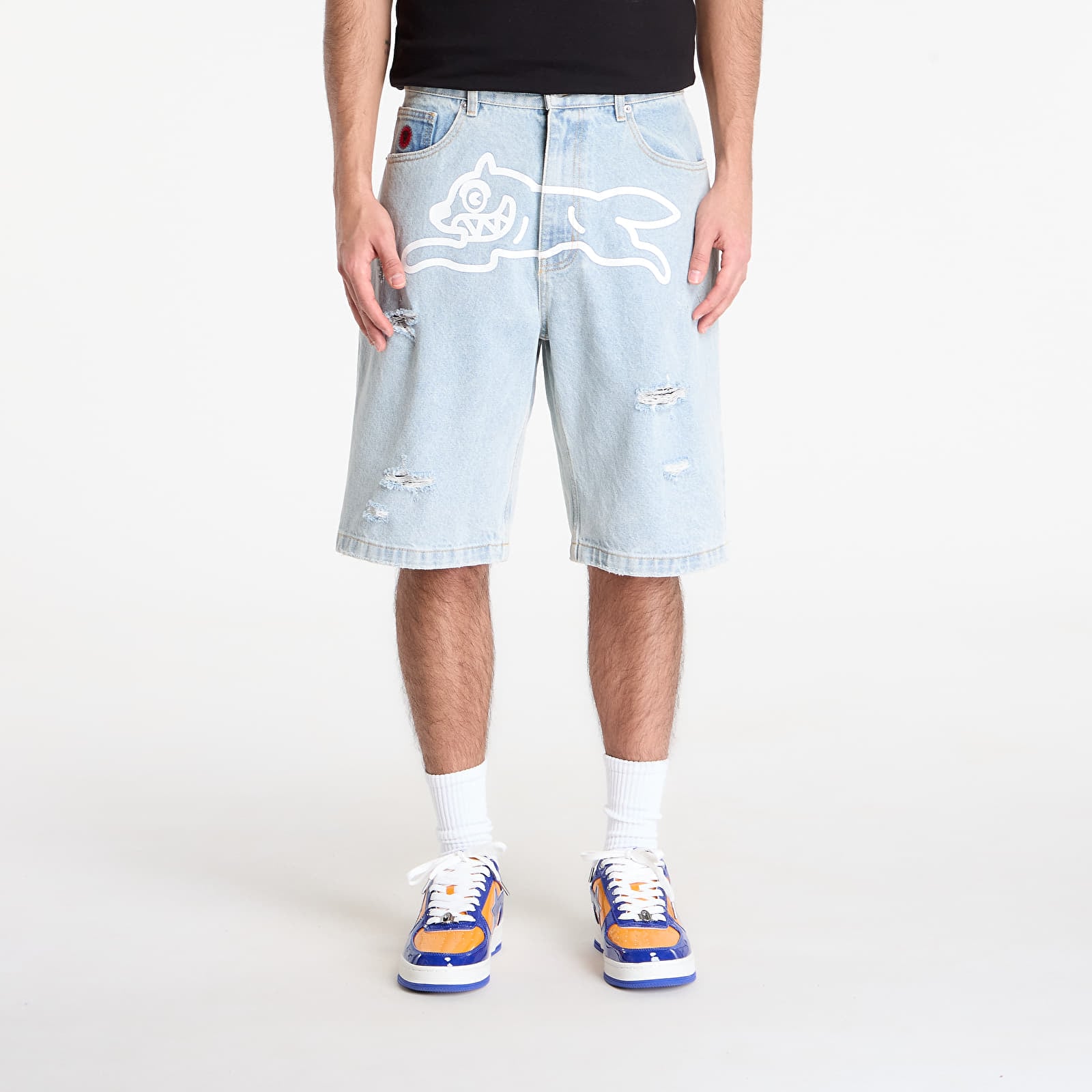 Shorts Billionaire Boys Club Icecream Running Dog Denim Shorts Heavy Wash Blue