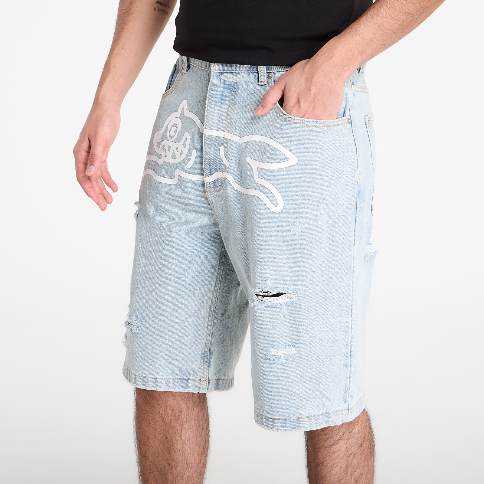 Shorts Billionaire Boys Club Icecream Running Dog Denim Shorts Heavy Wash Blue