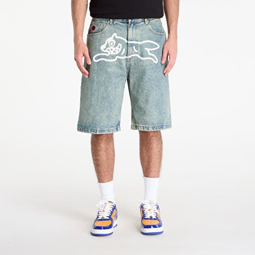 Billionaire Boys Club Icecream Running Dog Denim Shorts Vintage Wash