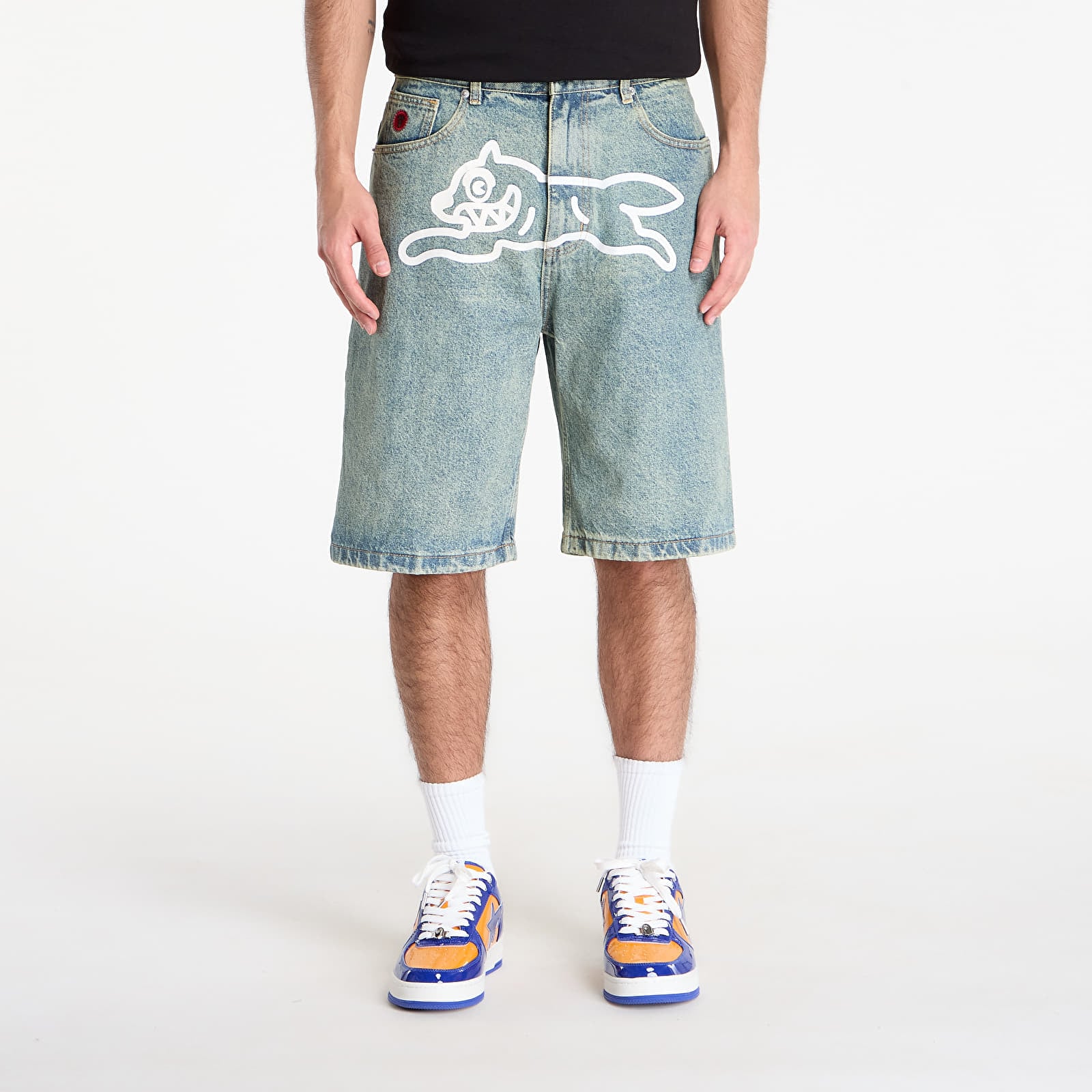 Shorts Billionaire Boys Club Icecream Running Dog Denim Shorts Vintage Wash