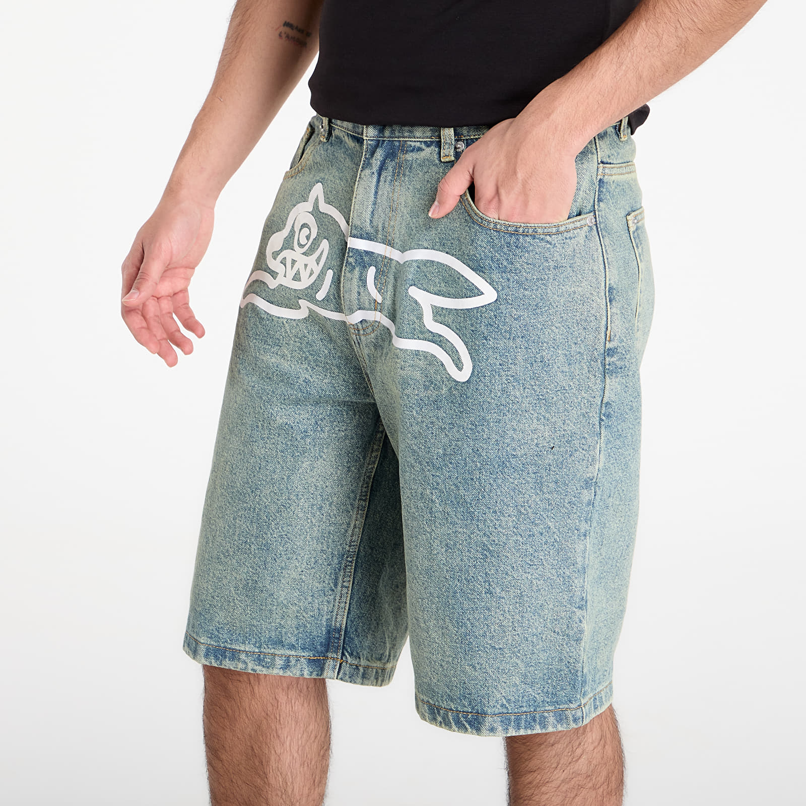 Shorts Billionaire Boys Club Icecream Running Dog Denim Shorts Vintage Wash