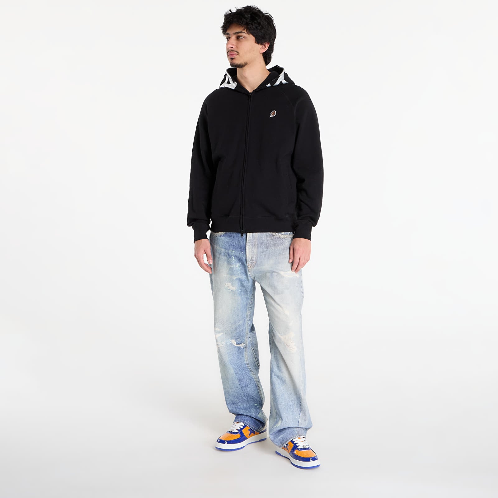 Hoodies och sweatshirts Billionaire Boys Club Icecream Smiley Zip Through Hood Black