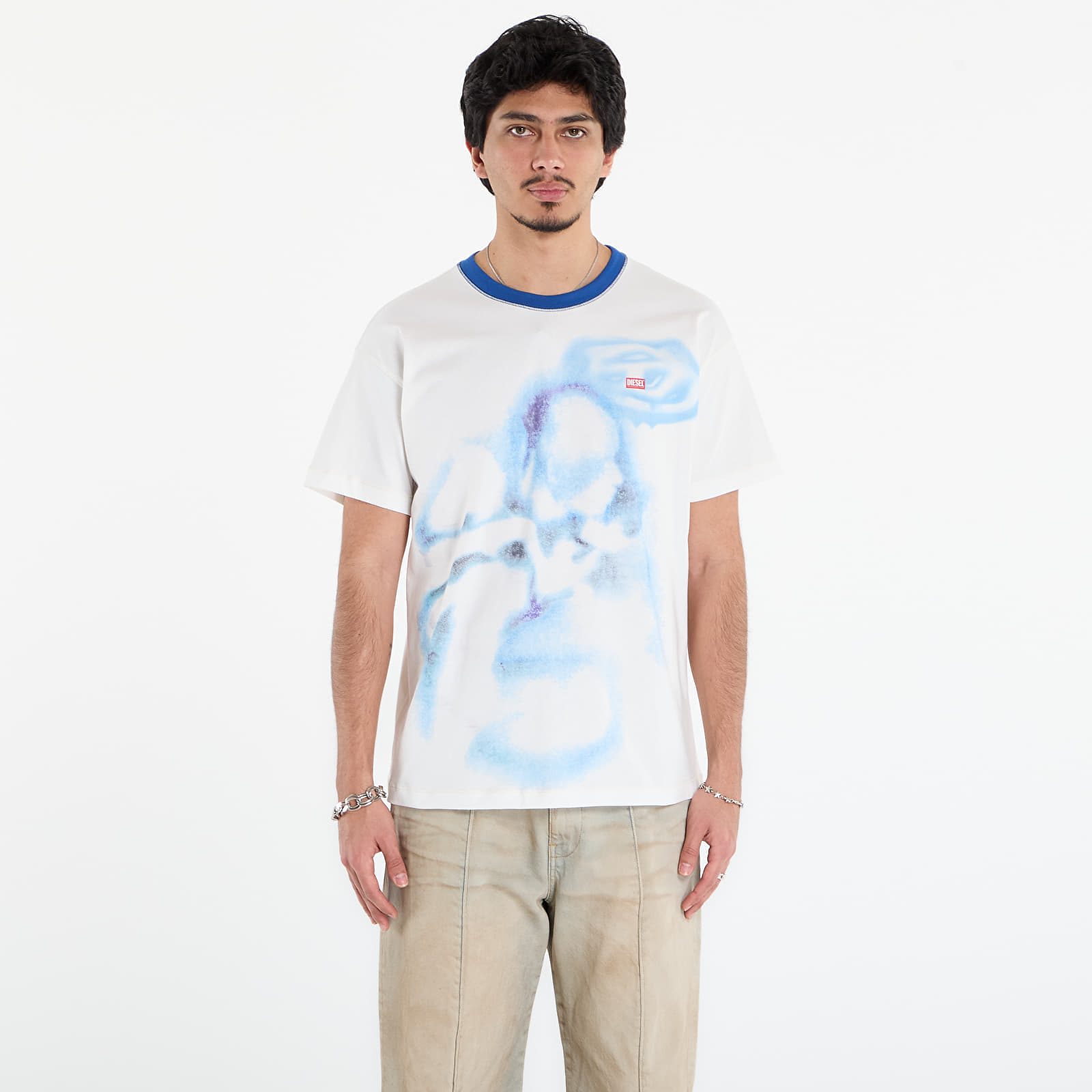 Тениска DIESEL T-Norm-V2 T-Shirt Off White M