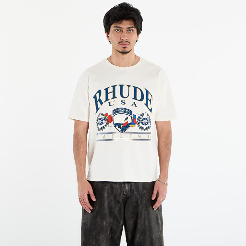 Rhude Usa Sailing Icon Tee Vintage White/ Black