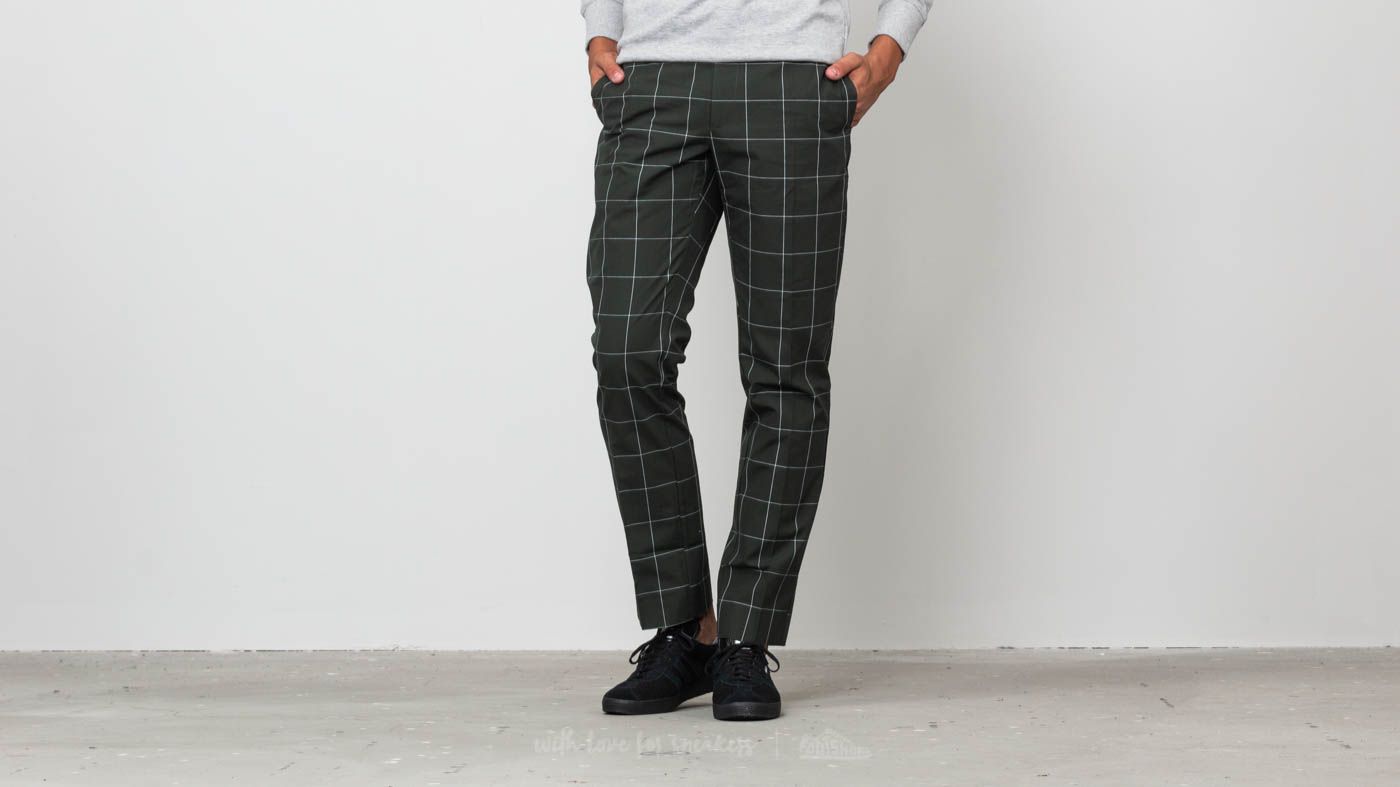 Pants and jeans WOOD WOOD Temple Trousers Dark Green Check