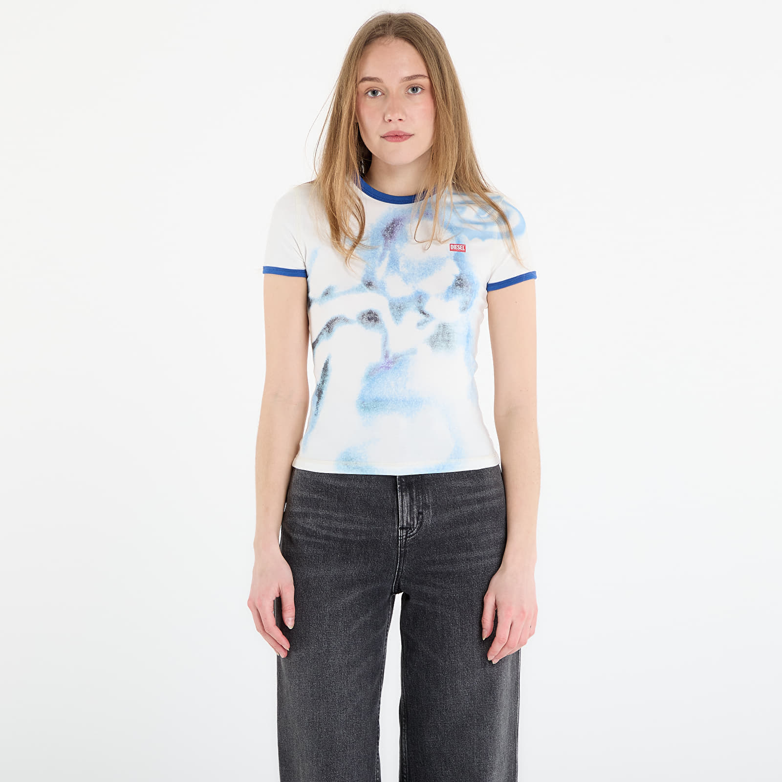 Тениска DIESEL T-Uncuties-Long-S1 T-Shirt Off White L